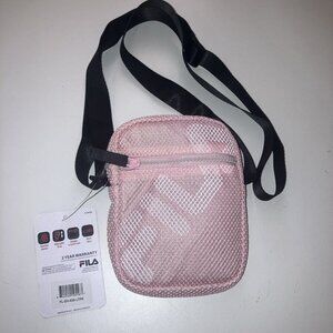 Fila Womens Pink Adjustable Strap Inner Pocketl Zipper Crossbody Bag New
